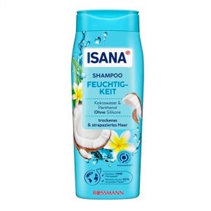 شامپو ایسانا مرطوب کننده موهای خشک و آسیب دیده آب نارگیل و پانتنول